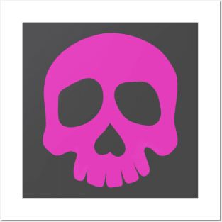 Pink skull Posters and Art